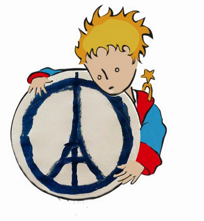 Ilustracija oslikava tragične događaje u Parizu, te nadu u mir