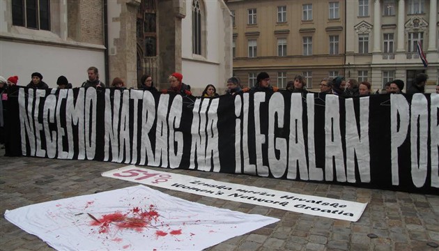 Ženska mreža Hrvatske je 2014. na Markovu trgu u Zagrebu održala prosvjed pod nazivom 'Nećemo natrag na ilegalan pobačaj'. 